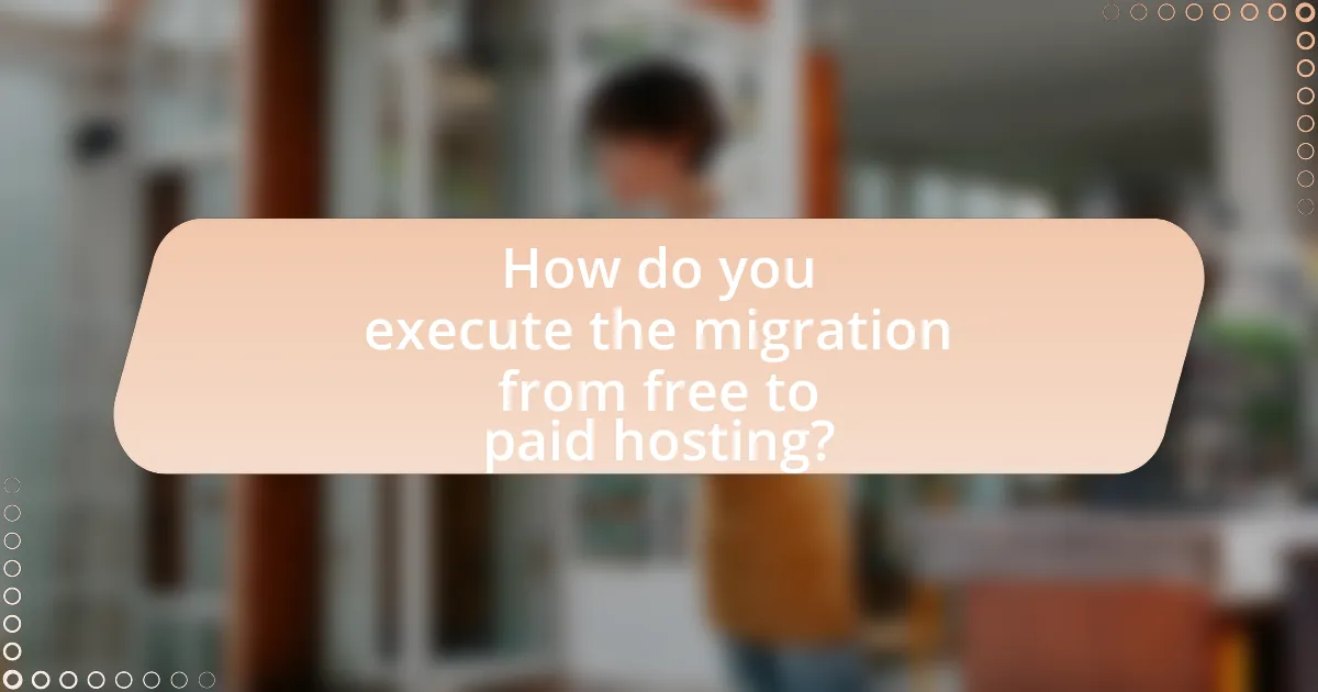 How do you execute the migration from free to paid hosting?