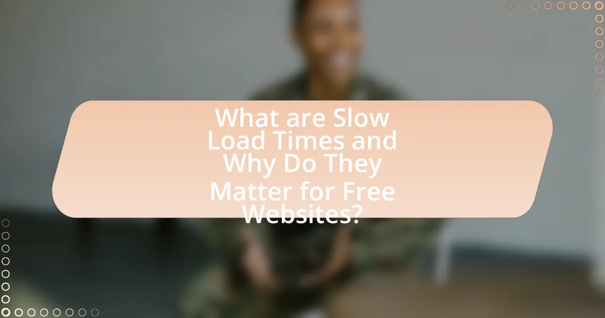 What are Slow Load Times and Why Do They Matter for Free Websites?
