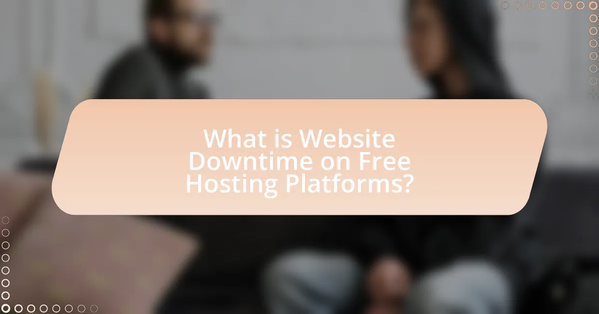 What is Website Downtime on Free Hosting Platforms?